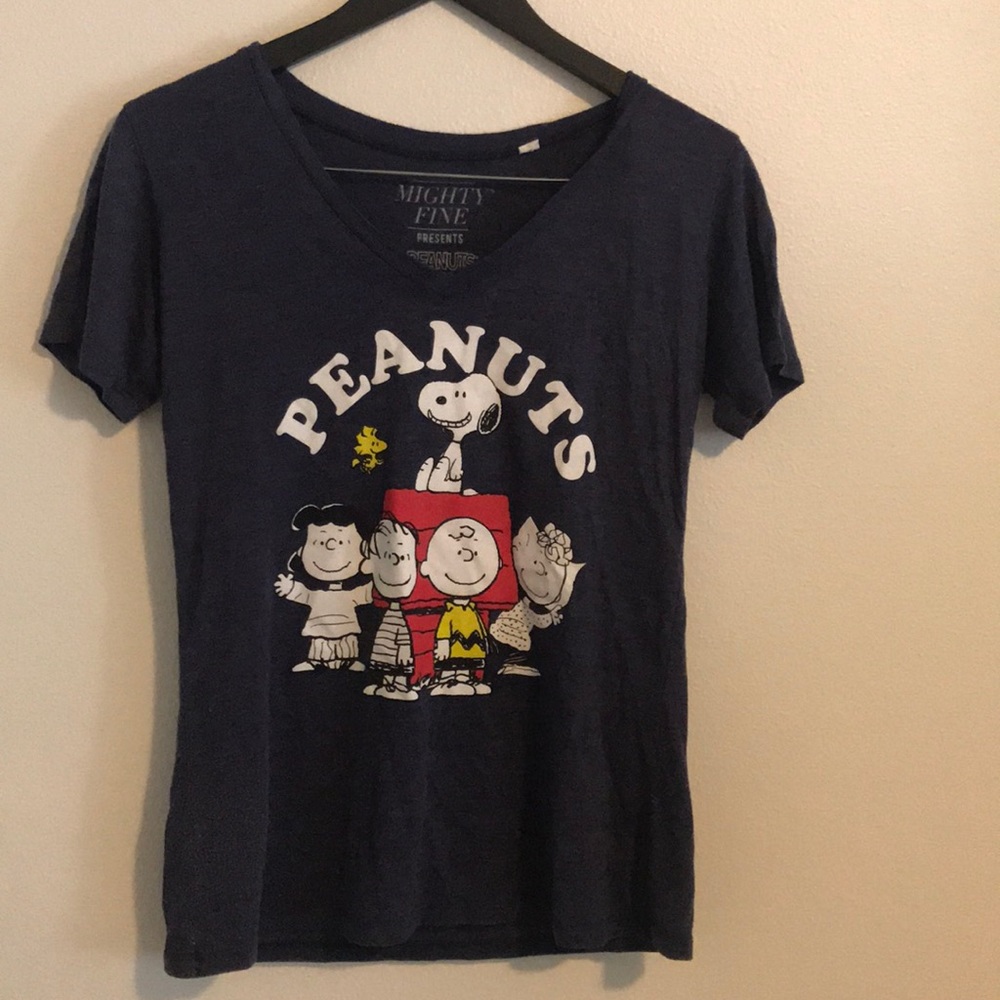 Dark blue Charlie Brown/ Snoopy “peanuts” Tee